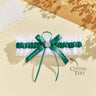 Personalized Wedding Garter with Name and Wedding Date Excellent Gift for the Bride Something Blue