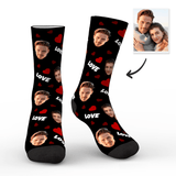 Custom Face Socks Personalized Photo Socks Gift For Family - Love