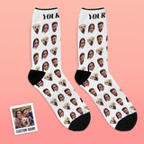 Online Preview Custom Face Socks With Your Photo - Two Faces