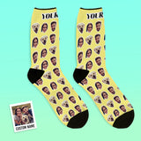 Online Preview Custom Face Socks With Your Photo - Two Faces