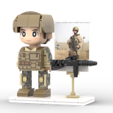 Body Customized 1 Person Brick Figures with Photo Soldier Theme Gift Birthday Gift Valentines Gift Father's