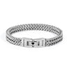 Personalized Men's Stainless Steel Interlocking Bracelet with Engraved Names Bracelet Gift for Him