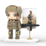 Body Customized 1 Person Brick Figures with Photo Soldier Theme Gift Birthday Gift Valentines Gift Father's