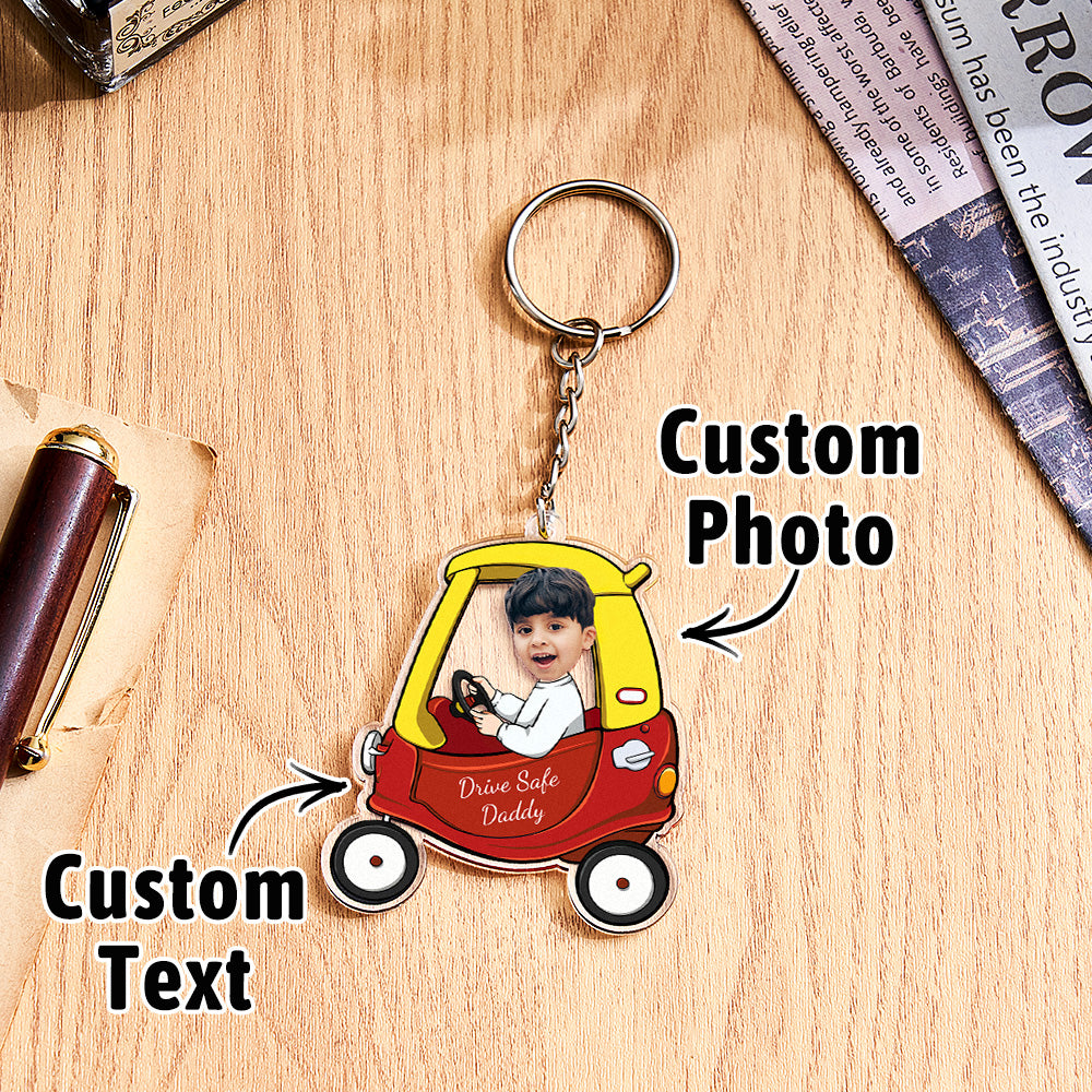 Personalized Drive Safe Keychain Custom Car Style Keychain Gifts for Dad