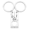 Custom Keychain Stainless Steel keyring Engraved Keychain Personalized Bar Keychain Couple Keychain Wedding Key Ring Gift for Anniversary