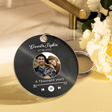 Custom Record Disc Keychains Calendar Keychains Acrylic Gifts For Father