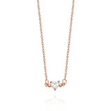 Personalized Heart-Shaped Birthstone Necklace Anniversary Birthday Gift for Her