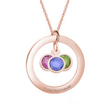 Personalized Birthstone Necklace Custom Necklace Gift for Her