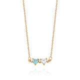Personalized Heart-Shaped Birthstone Necklace Anniversary Birthday Gift for Her