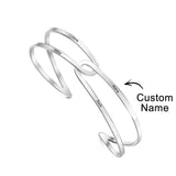 Custom Adjustable Cuff Couple Bracelet Gift Personalized Jewelry Birthday Wedding Bridesmaid for Her