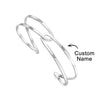 Custom Adjustable Cuff Couple Bracelet Gift Personalized Jewelry Birthday Wedding Bridesmaid for Her