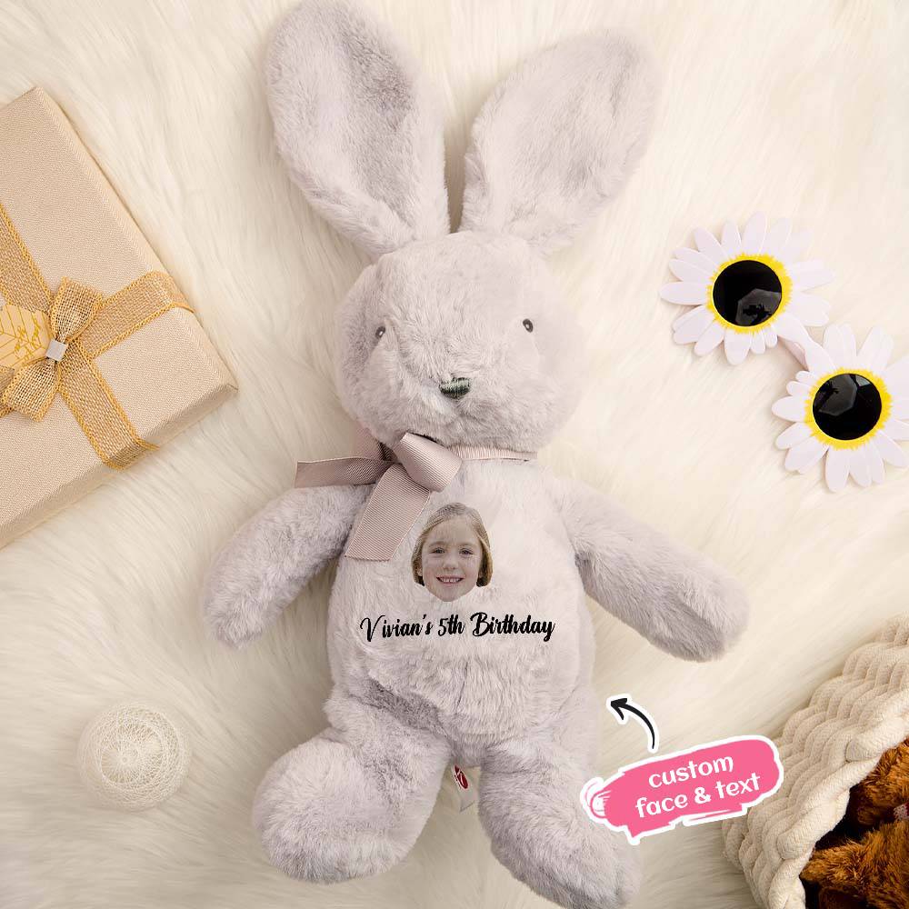 Personalized Bunny Rabbit Plush Stuffed Toy Gift for Children