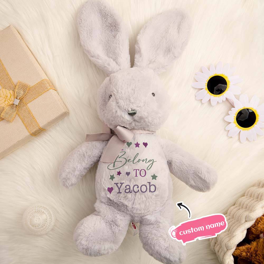 Personalized Bunny Rabbit Plush Stuffed Toy Gift for Children