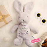Personalized Bunny Rabbit Plush Stuffed Toy Gift for Children