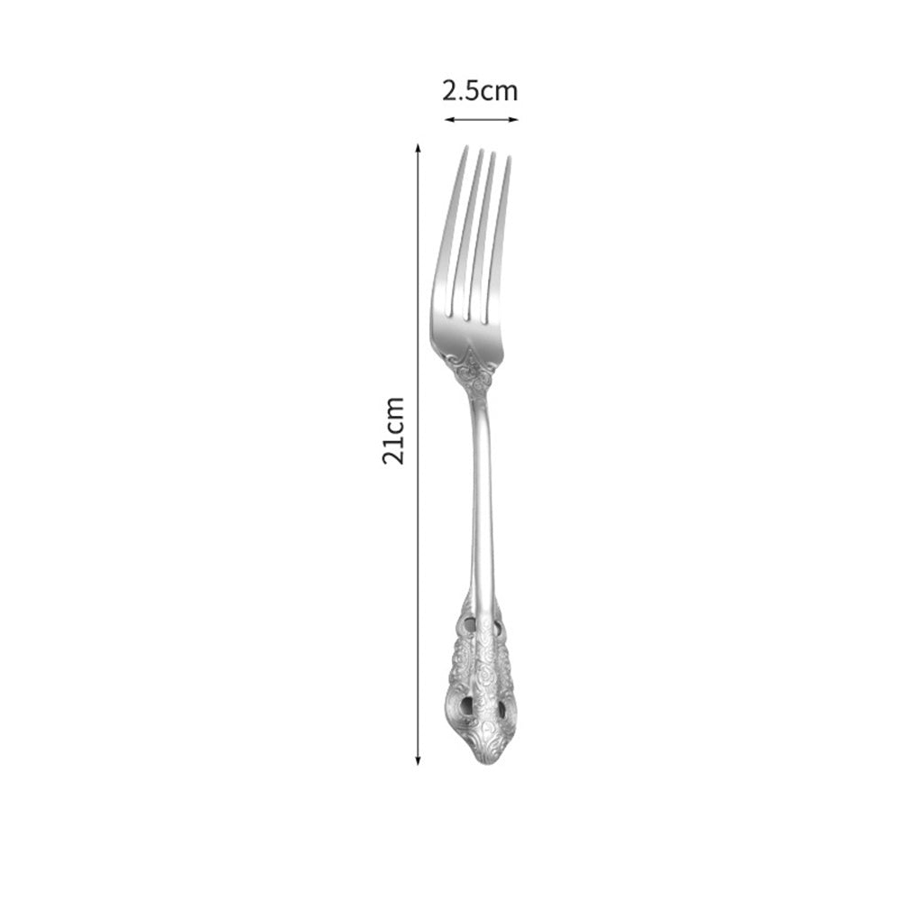 Wedding Stainless Steel Knives and Forks Vintage Embossed Cutlery Gift for Wedding