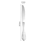 Wedding Stainless Steel Knives and Forks Vintage Embossed Cutlery Gift for Wedding