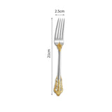 Wedding Stainless Steel Knives and Forks Vintage Embossed Cutlery Gift for Wedding
