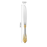 Wedding Stainless Steel Knives and Forks Vintage Embossed Cutlery Gift for Wedding