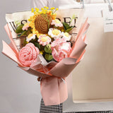 Crochet Flowers Bouquet Handmade Knitted Sunflower Bouquet Wedding Gift
