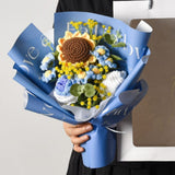 Crochet Flowers Bouquet Handmade Knitted Sunflower Bouquet Wedding Gift