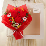 Crochet Flowers Bouquet Handmade Knitted Tulip Bouquet Wedding Gift