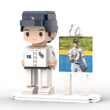 Body Customized 1 Person Brick Figures with Photo Baseball Theme Gift Birthday Gift Valentines Gift Father's