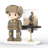 Body Customized 1 Person Brick Figures with Photo Soldier Theme Gift Birthday Gift Valentines Gift Father's