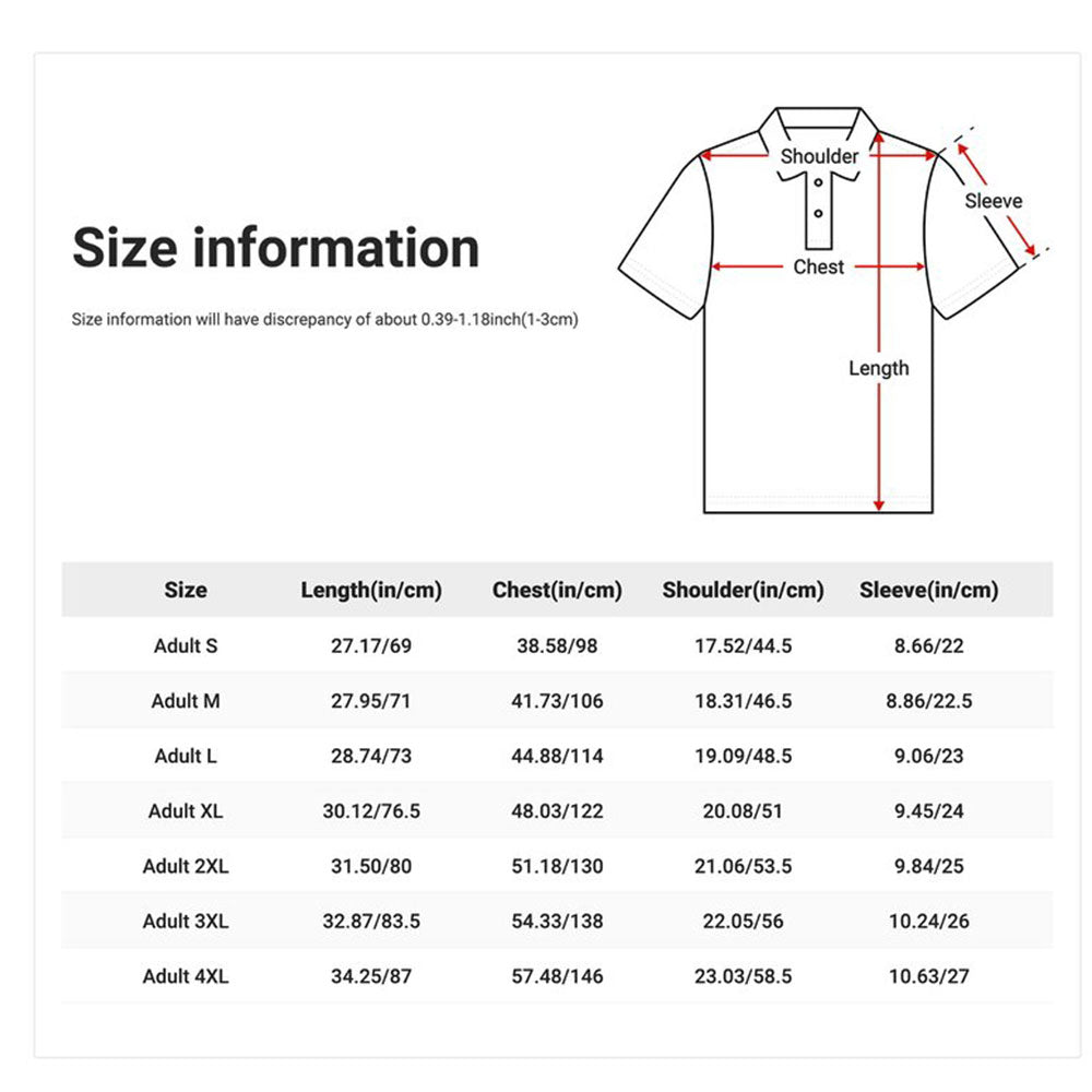 Custom Golf Polo Shirt Embroidered Name Men's Short Sleeve Polo Shirt