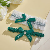 Personalized Bridal Garter Set With White Lace You're Next Bridal Garter Set Gift for Bride