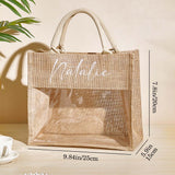 Personalized Bridesmaid Proposal Bags Monogram Tote Bag Wedding Gift for Her