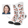 Custom Face Socks With Heart For Men and Women