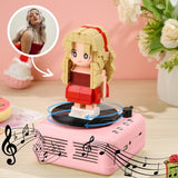 Customizable 1 Person Full Body Custom Brick Figures with Bluetooth Speaker Base Can Play Music Anniversary Gift