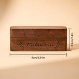 Personalized Engraved Wood Rings Bearer Box with Name Wedding Proposal Gift for Couple