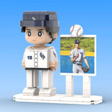 Body Customized 1 Person Brick Figures with Photo Baseball Theme Gift Birthday Gift Valentines Gift Father's