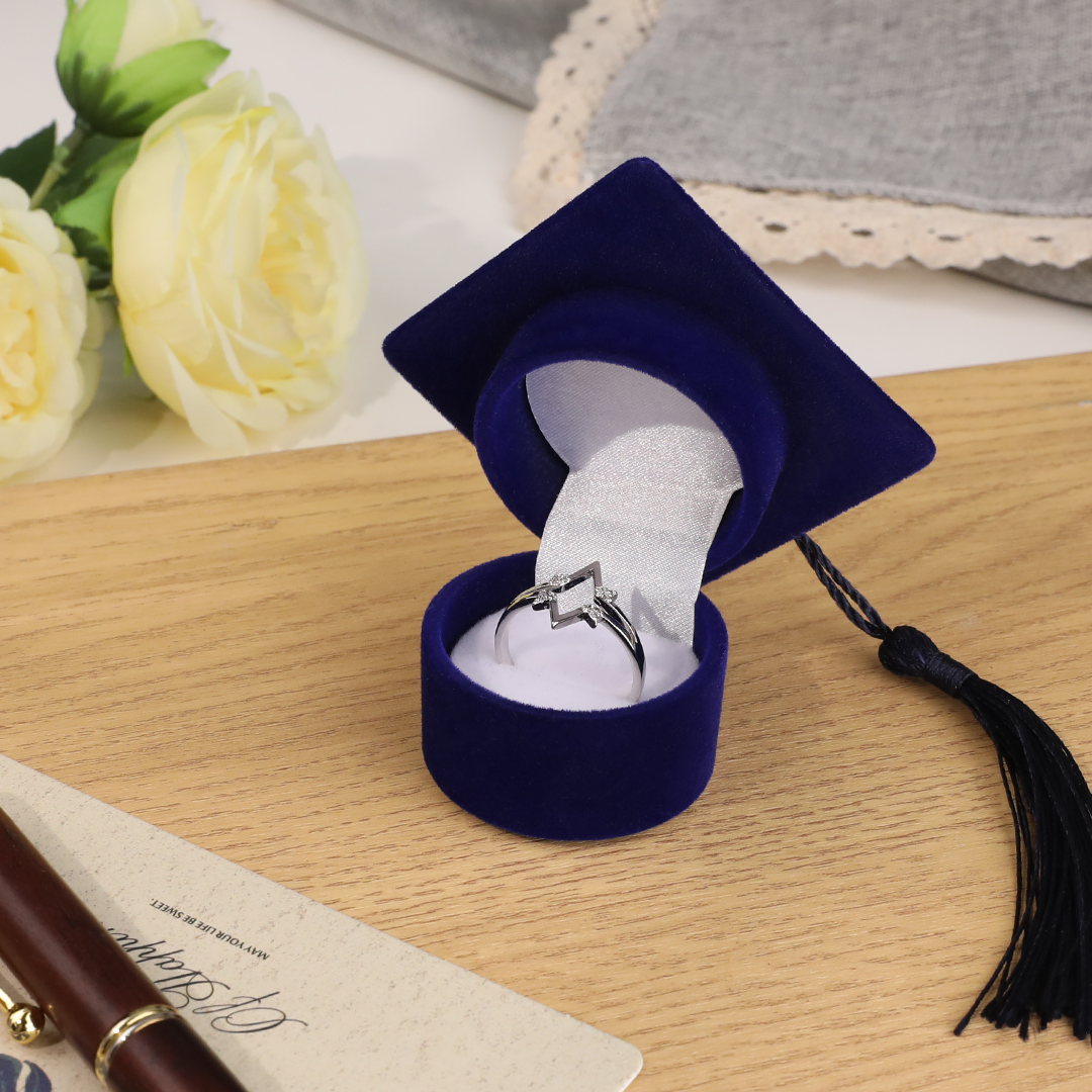 Personalized Graduation Cap Ring Box Class of 2024 Graduation Gift for Graduate